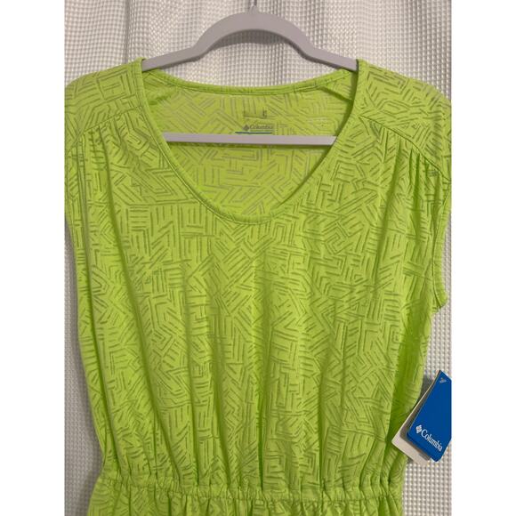 Columbia NWT Women's S See Through You Sheer Burnout Peplum Short Sleeve Top - Picture 4 of 11